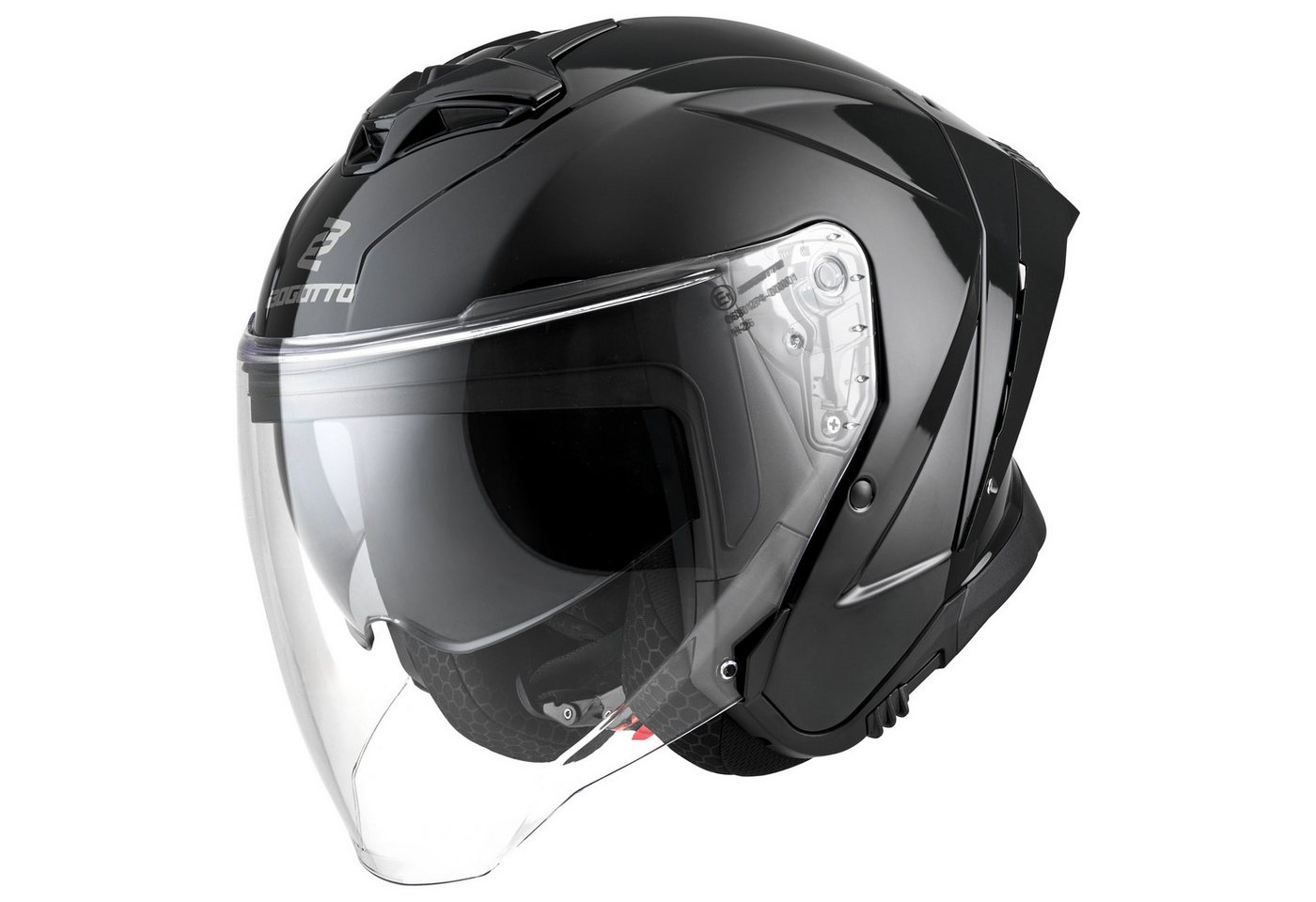 Bogotto Motorradhelm H599 Jethelm, Geeignet Für Brillenträger,herausnehmbares Innenfutter,integriert Bild 4