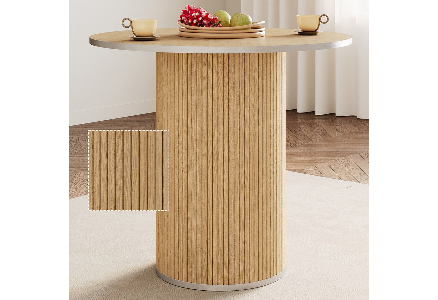 ToteBox Tischsitz 80CM Runder Esstisch und Stühle von 4 Bild 3
