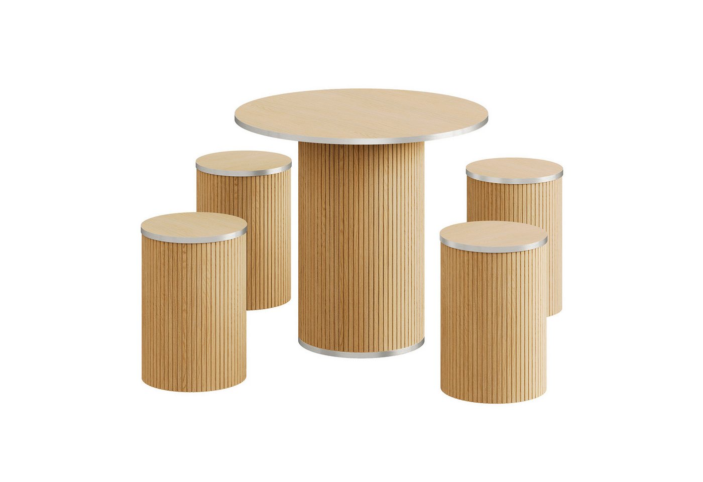 ToteBox Tischsitz 80CM Runder Esstisch und Stühle von 4 Bild 5
