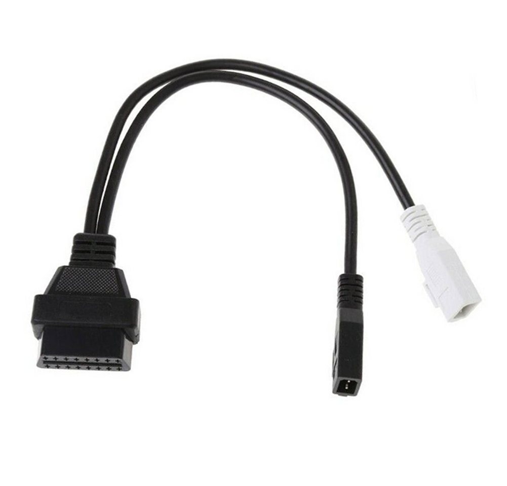 Bolwins D25 Diagnose Adapter Kabel OBD2 16PIN OBD1 2x2PIN f AUDI SKODA SEAT VW Elektro-Kabel, 2×2 Stecker, OBD2 16-Pin Buchse (30 cm), Plug & Play Bild 3