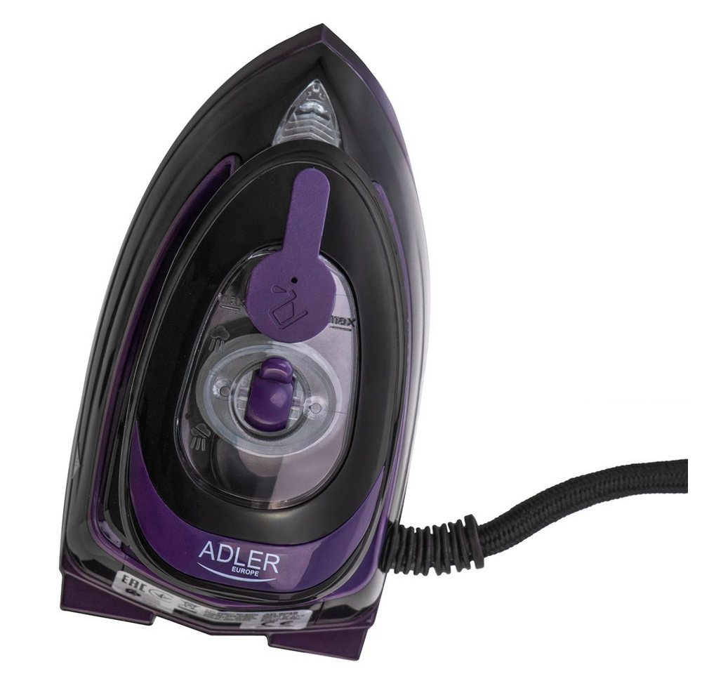ADLER EUROPE Reise-Dampfbügeleisen AD 5049 Reisebügeleisen mit Dampf kompakt und leicht, 420 W, Keramiksohle, Dual Voltage 110/220V für Urlaub und Geschäftsreise