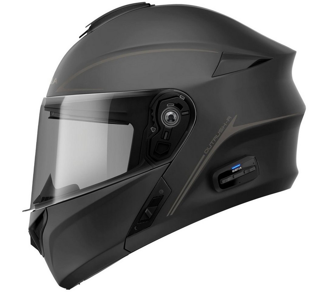 Sena Motorradhelm Outrush R Bluetooth Klapphelm, Vorbereitet Für Kommunikationssystem,integriertes Sonnenvisier Bild 4