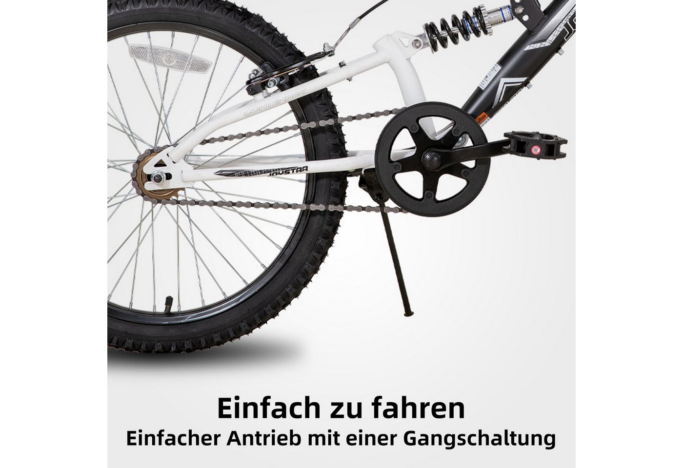 JOYSTAR Kinderfahrrad 20 Zoll bike für Jungen und Mädchen ab 7-12 Jahren Student Pendler, 1 Gang, Step-Through Rahmen mit Gepäckträger, 7 Gang Bild 4