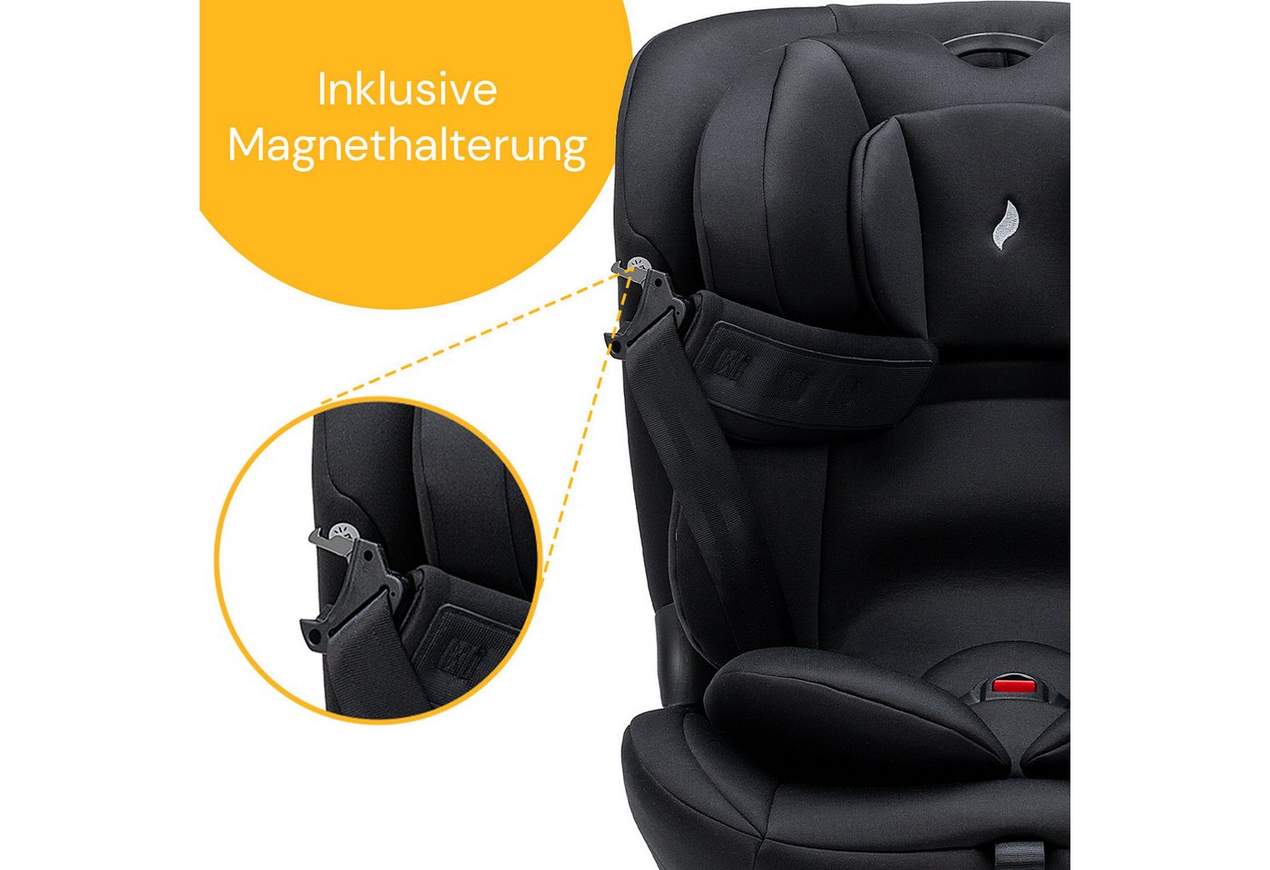 Osann Autokindersitz Floyd360, 360 Grad drehbarer Kindersitz mit Isofix, ab: Geburt, bis: 12 Jahre, ab: 40 cm, bis: 150 cm, drehbar in jeder Position, Magnete für erleichtertes Anschnallen Bild 3