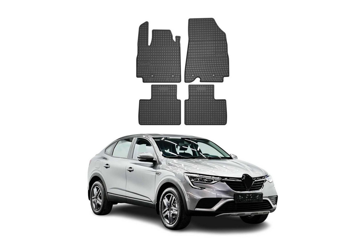 OMAC Auto-Fußmatten für Renault Arkana 2019-2025 Gummimatten Schwarz 4 tlg (4 St), für Renault Arkana 2019-2025 Renault Arkana 2019-2025, Antirutsch,Wasserfest,Einfache Installation Bild 2