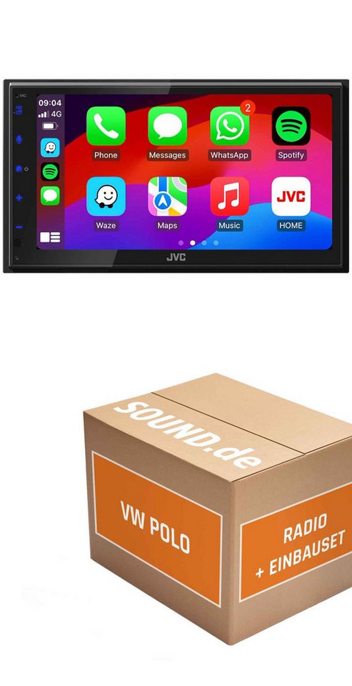 JUST SOUND best choice for caraudio Autoradio Einbauset JVC JVC KW-M695DBW VW Polo 9N3 Autoradio (Freisprecheinrichtung) Bild 3