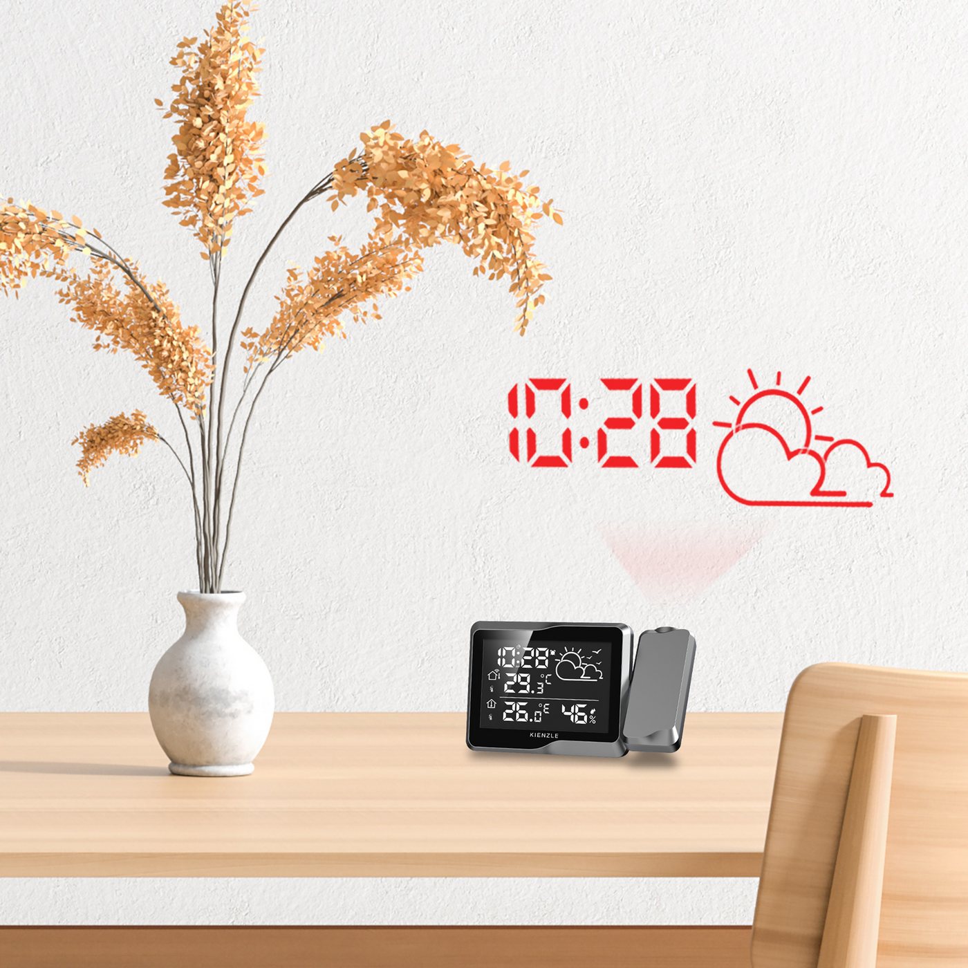 Kienzle KIENZLE Wetterstation mit Wandprojektion Funkwetterstation Bild 4