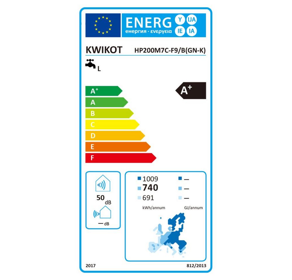 Haier Warmwasser-Wärmepumpe Kwikot by Haier 200 L Brauchwasserwärmepumpe Trinkwasser HP200M7C R290, Energieklasse A+ Bild 2
