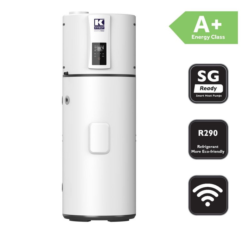 Haier Warmwasser-Wärmepumpe Kwikot by Haier 200 L Brauchwasserwärmepumpe Trinkwasser HP200M7C R290, Energieklasse A+ Bild 4