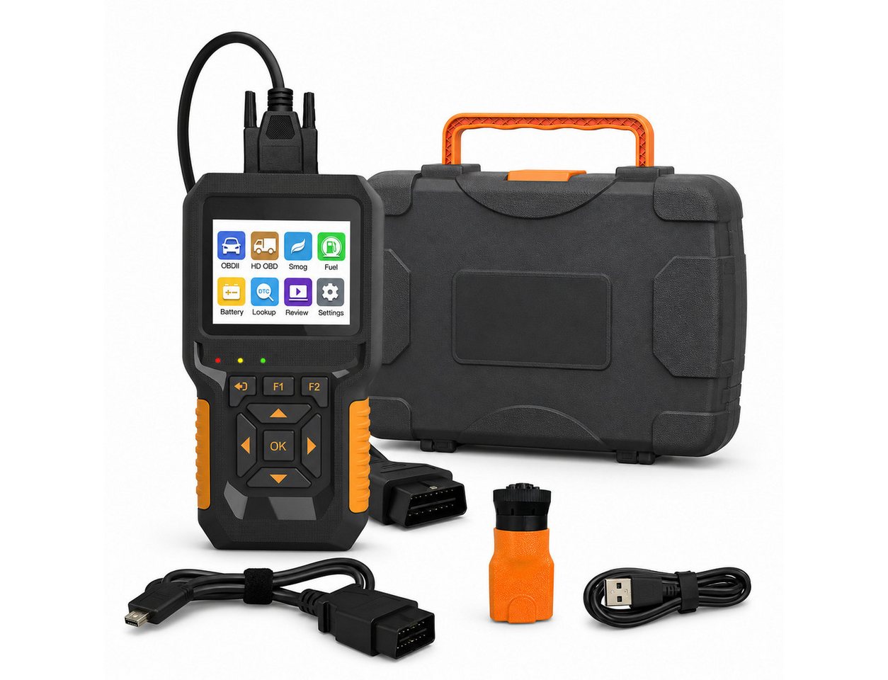 Tekoo OBD2-Diagnosegerät Kfz Diagnosegerät OBD2 Kfz Fehlerlesegerät 12V 24V, Set, Echtzeit-Datenstrom Bild 2
