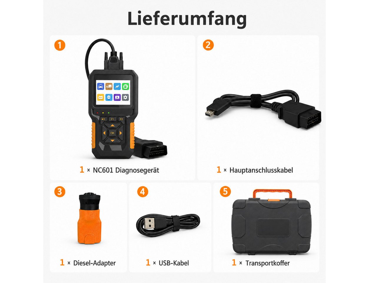 Tekoo OBD2-Diagnosegerät Kfz Diagnosegerät OBD2 Kfz Fehlerlesegerät 12V 24V, Set, Echtzeit-Datenstrom Bild 4