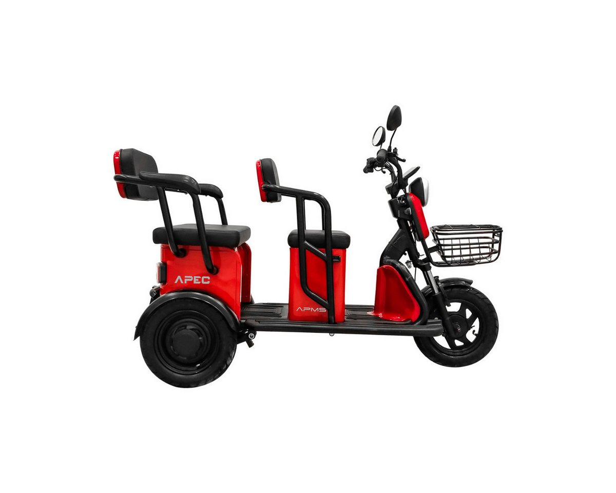 Volta E-Motorroller Elektro-Seniorenmobil Volta Apec APM5 Elektro 3-Rad 2-Sitzer, 1000 W, 25 km/h, ca. 40km Reichweite, 160kg Zuladung, Blei-Gel Akku, LED Licht COC