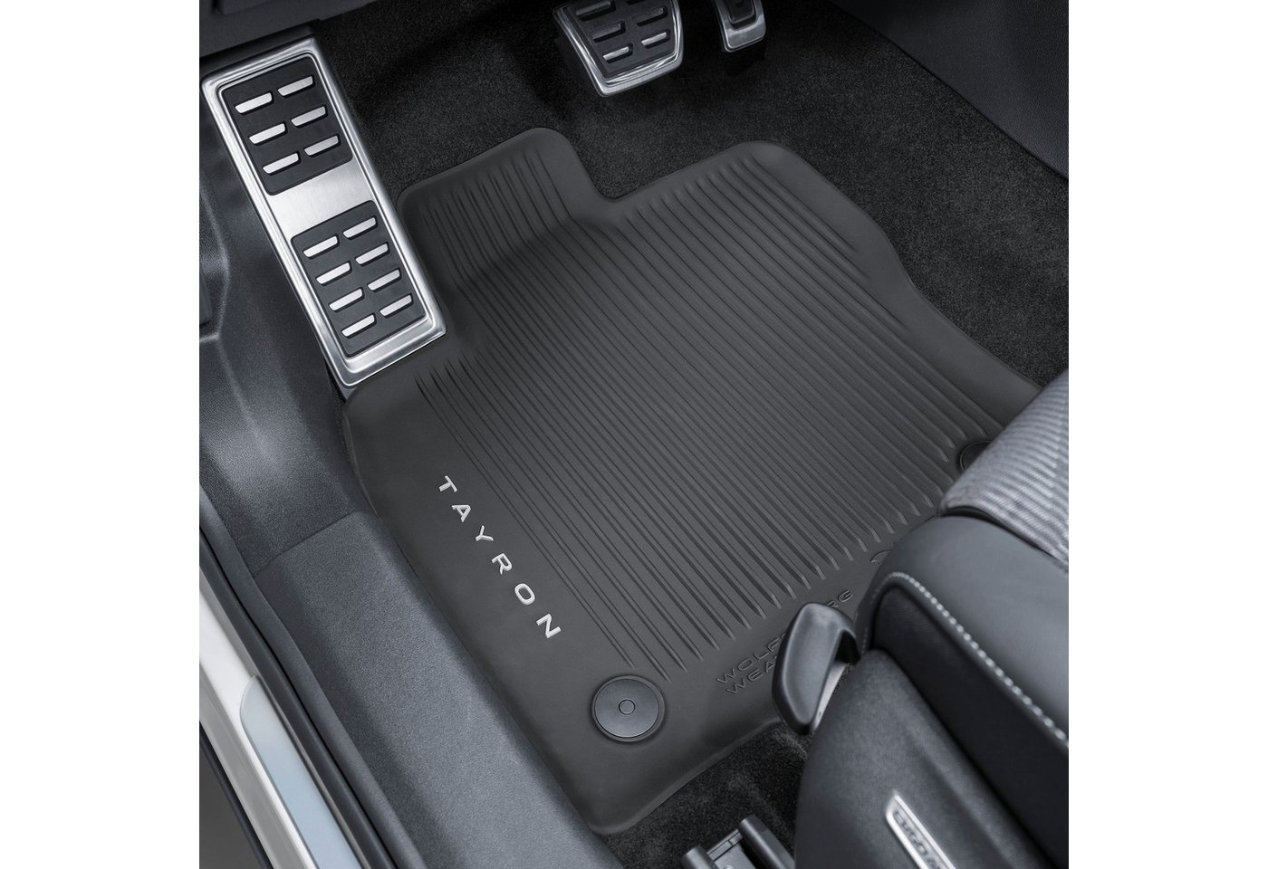 Volkswagen Passform-Fußmatten Tayron (4 St), für Volkswagen Tayron SUV, Gummifußmatten vorne und hinten, rutschfest, abwaschbar, 57L061500 82V Bild 5