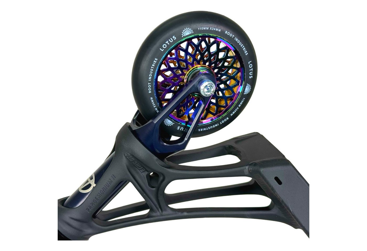 Root Industries Stuntscooter Root Industries Lotus Stunt-Scooter Rolle 110mm Neochrom/PU Schwarz