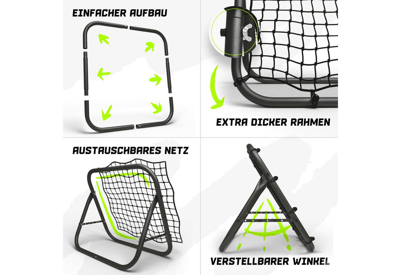 Bentson Rebounder Fußball Rebounder Kinder Und Profis Mit Ersatznetz Bild 2