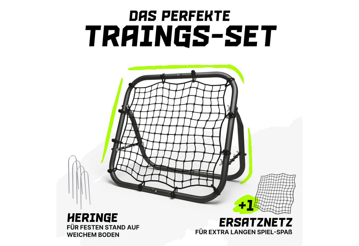 Bentson Rebounder Fußball Rebounder Kinder Und Profis Mit Ersatznetz Bild 3
