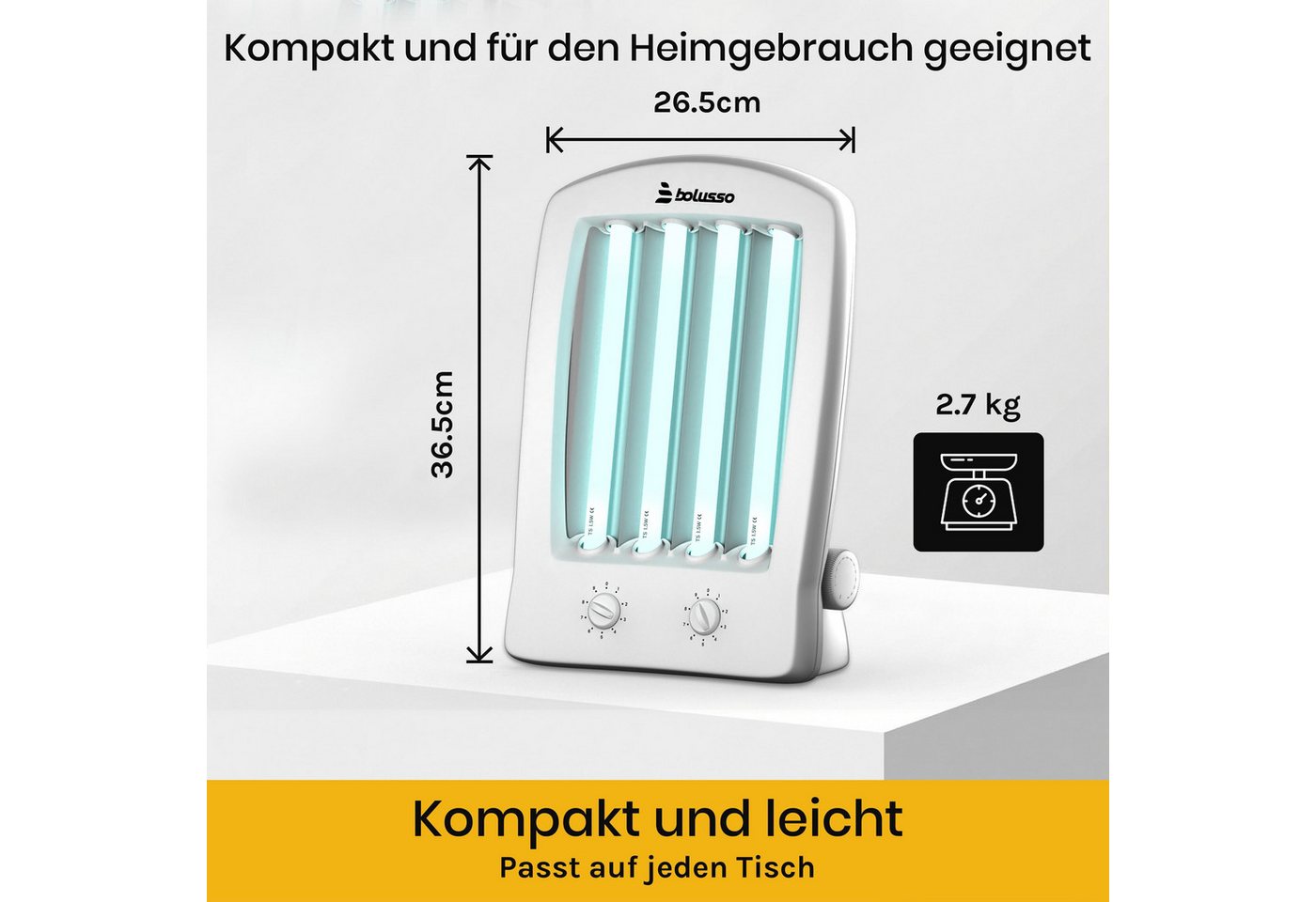 Bolusso Gesichtssolarium Bolusso 4 Röhren-Gesichtsbräuner mit