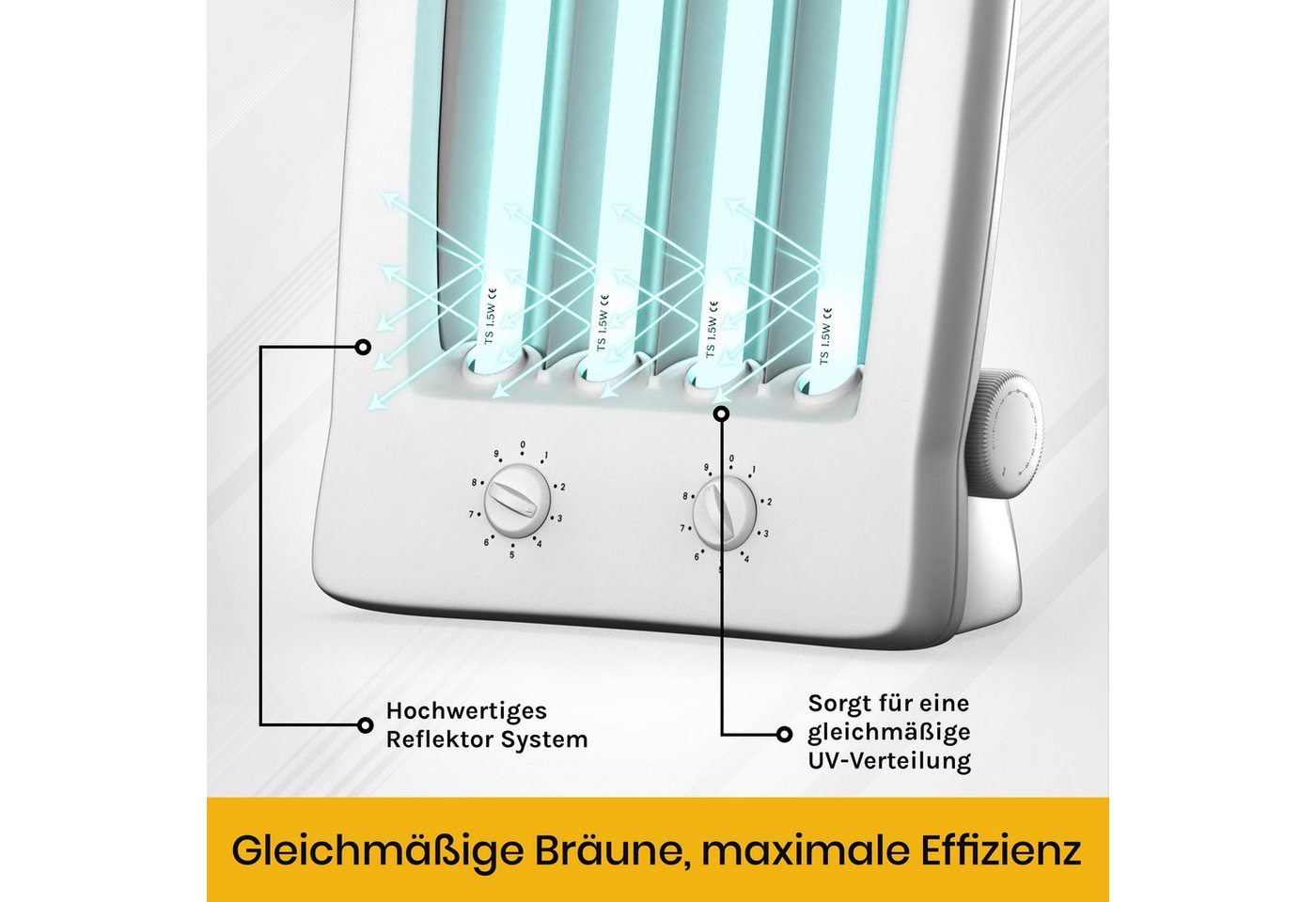 Bolusso Gesichtssolarium Bolusso 4 Röhren-Gesichtsbräuner mit Bild 3
