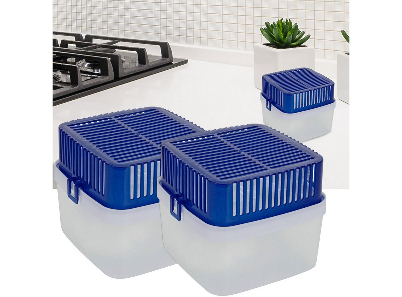Ultra Fresh ® Luftentfeuchter Schimmel-Stopper Luftentfeuchter 1,8L mit 2x Granulat für Keller & Co., Kann unabhängig vom Stromnetz eingesetzt werden Bild 2