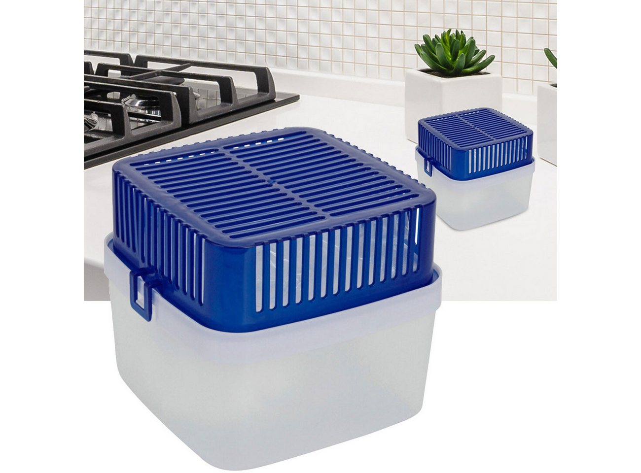 Ultra Fresh ® Luftentfeuchter Schimmel-Stopper Luftentfeuchter 1,8L mit 2x Granulat für Keller & Co., Kann unabhängig vom Stromnetz eingesetzt werden Bild 3