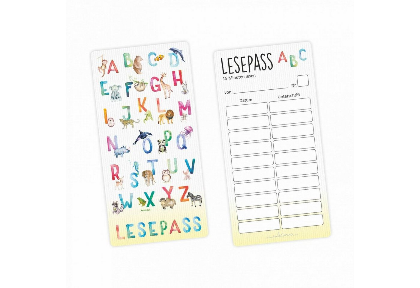 nikima Lesezeichen Alphabet Lesezeichen, zum lesen üben Grundschule 10-100 Stück Bild 2