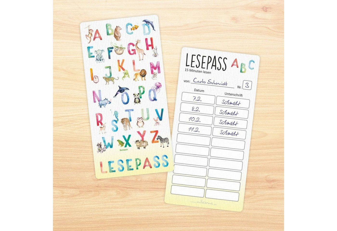 nikima Lesezeichen Alphabet Lesezeichen, zum lesen üben Grundschule 10-100 Stück Bild 3
