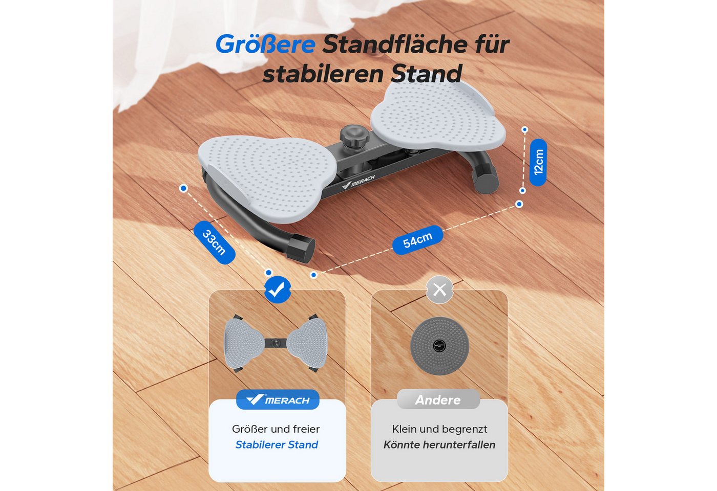 MERACH Heimtrainer Multitrainer Heimtrainer für Taille, Core & effektives Fitnesstraining (Multitrainer Fitness Set mit 2 Widerstandsbändern für Ganzkörper, 1-tlg., Multitrainer inkl. 2 Zugbändern für Oberkörper & Taille Training), Multitrainer bis 136 kg, leises Heimtraining für Taille & Figur Bild 4