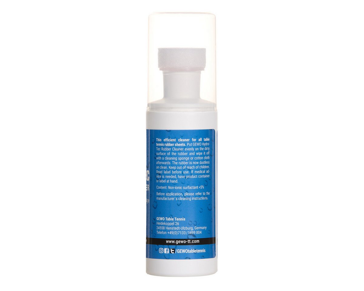 Gewo Tischtennisschläger Reinigung für Beläge HydroTec Schwammaufträger lösungsmittelfrei 100ml Bild 4