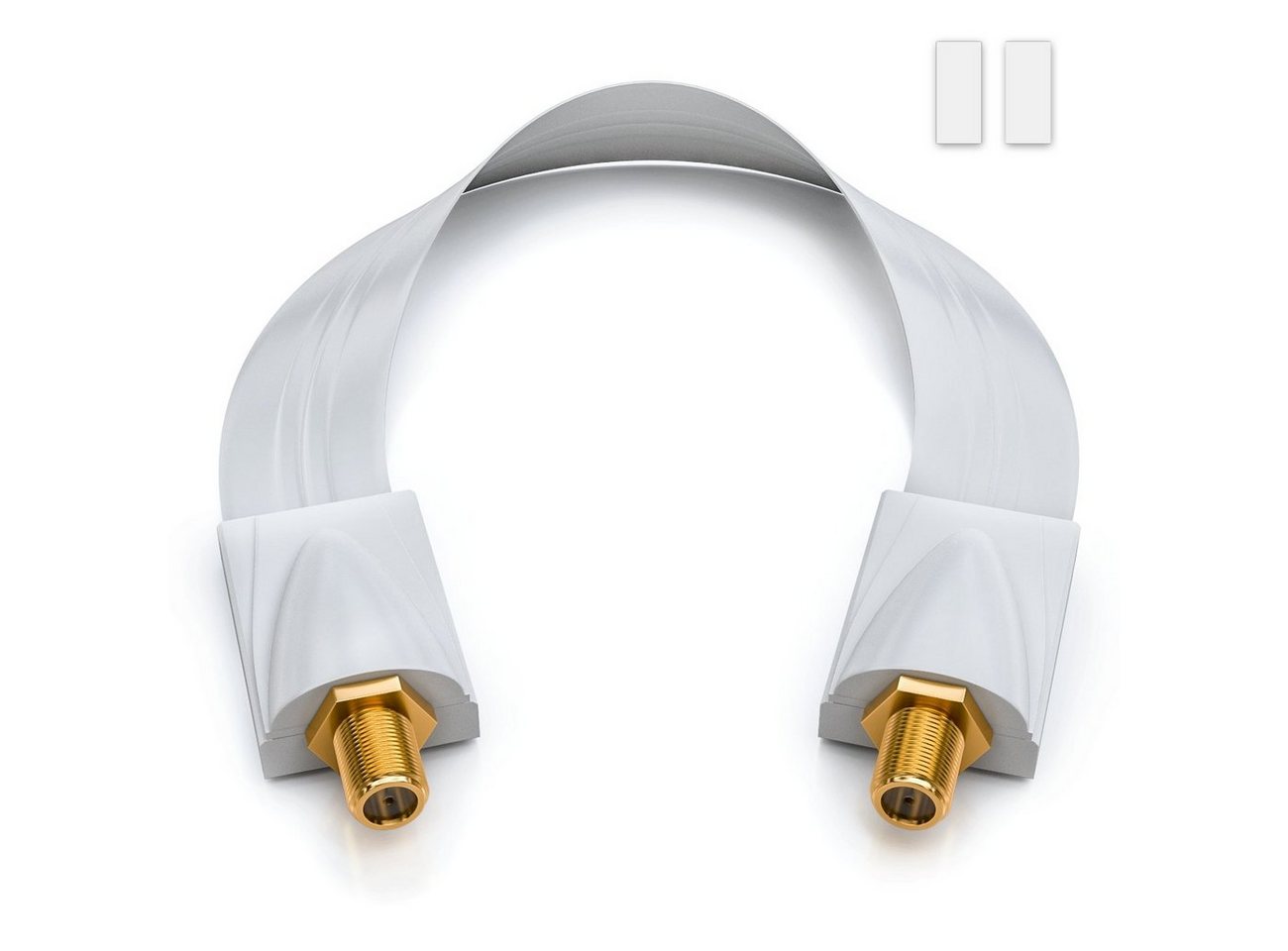deleyCON deleyCON 1x Fensterdurchführung SAT Kabel 17cm flexibel / 26cm Länge SAT-Kabel Bild 5