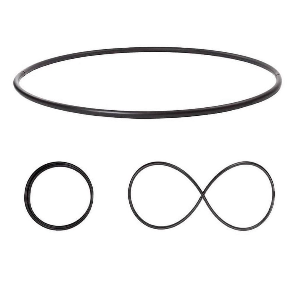 Hoopomania Hula-Hoop-Reifen Faltbarer Hula Hoop Rohling, 25er Rohr, Ø 105cm, Schwarz Bild 2