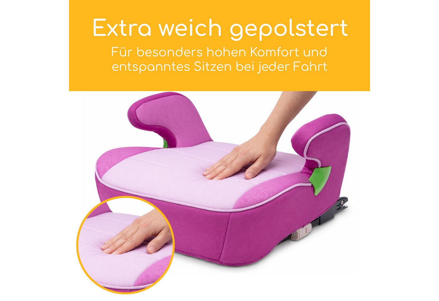 Osann Kindersitzerhöhung Junior Isofix Gurtfix, Sitzerhöhung Kinder mit Isofix, ab: 7 Jahren, bis: 12 Jahre, ab: 126 cm, bis: 150 cm, Kindersitzerhöhung mit Isofix + Gurtfix für optimierten Gurtverlauf Bild 2