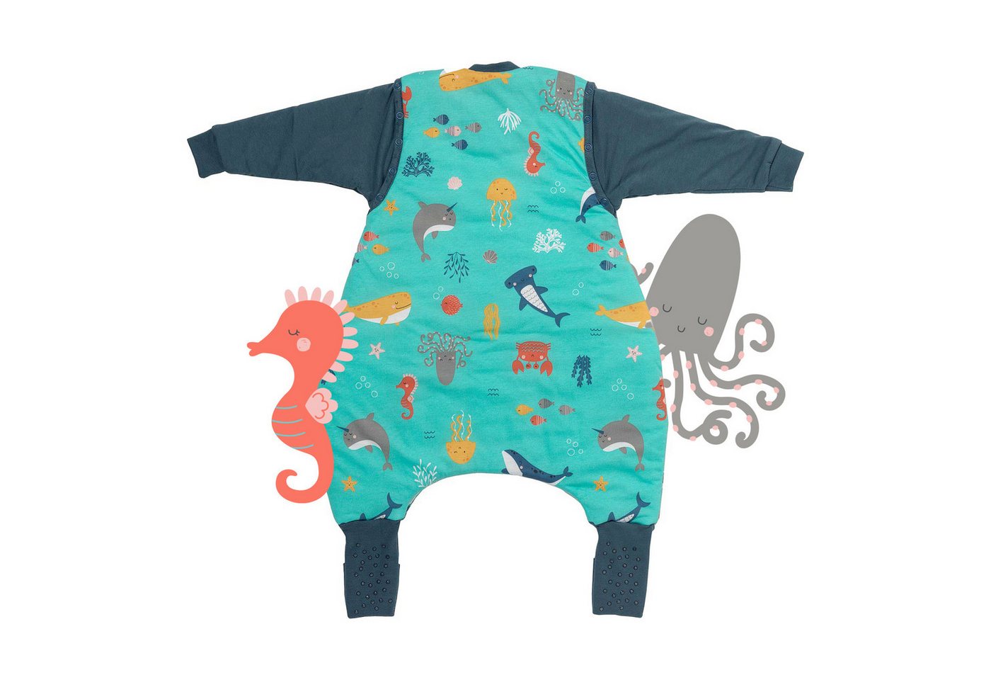 Schlummersack Kinderschlafsack Schlafsack mit Füßen und umklappbaren Bündchen, 3.5 Tog Bild 4