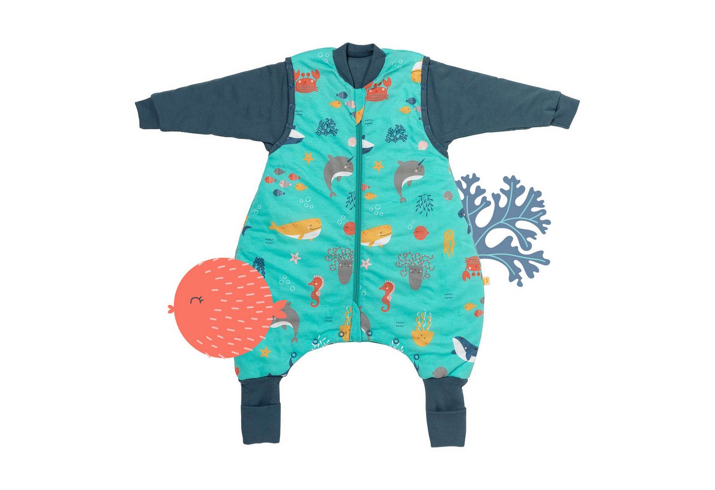 Schlummersack Kinderschlafsack Schlafsack mit Füßen und umklappbaren Bündchen, 3.5 Tog Bild 5