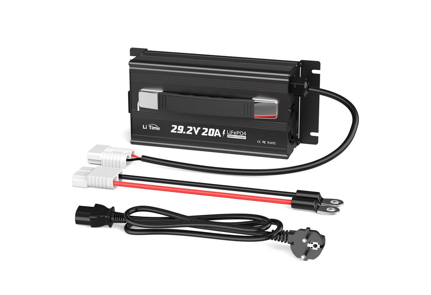LiTime 29.2V 20A Lithium Batterieladegerät Akku-Set (1 St), Geeignet für 24V LiFePO4 Lithium Batterie Bild 4