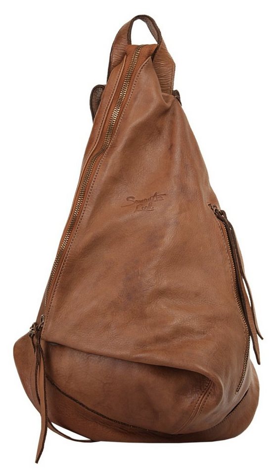 Samantha Look Cityrucksack SAMANTHA LOOK Damen echt Leder, Made in Italy, echt Leder, Made in Italy Bild 2