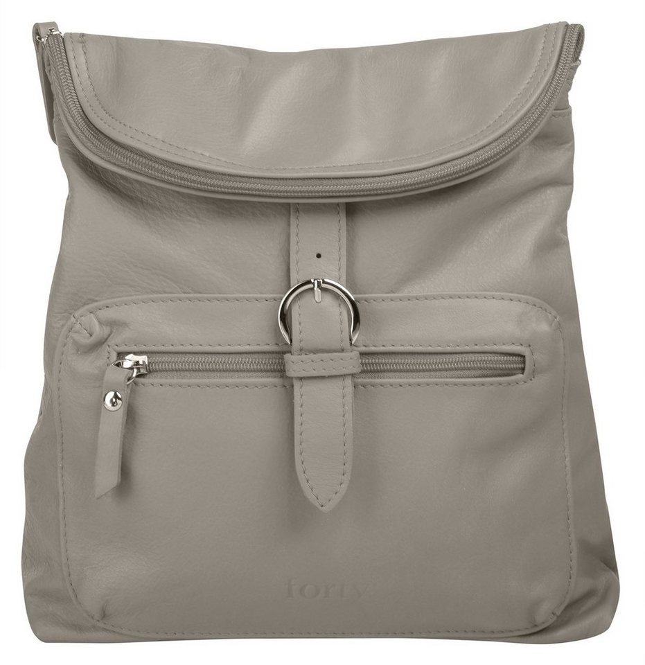 forty° Cityrucksack FORTY° Damen echt Leder, Made in Italy, echt Leder, Made in Italy Bild 2