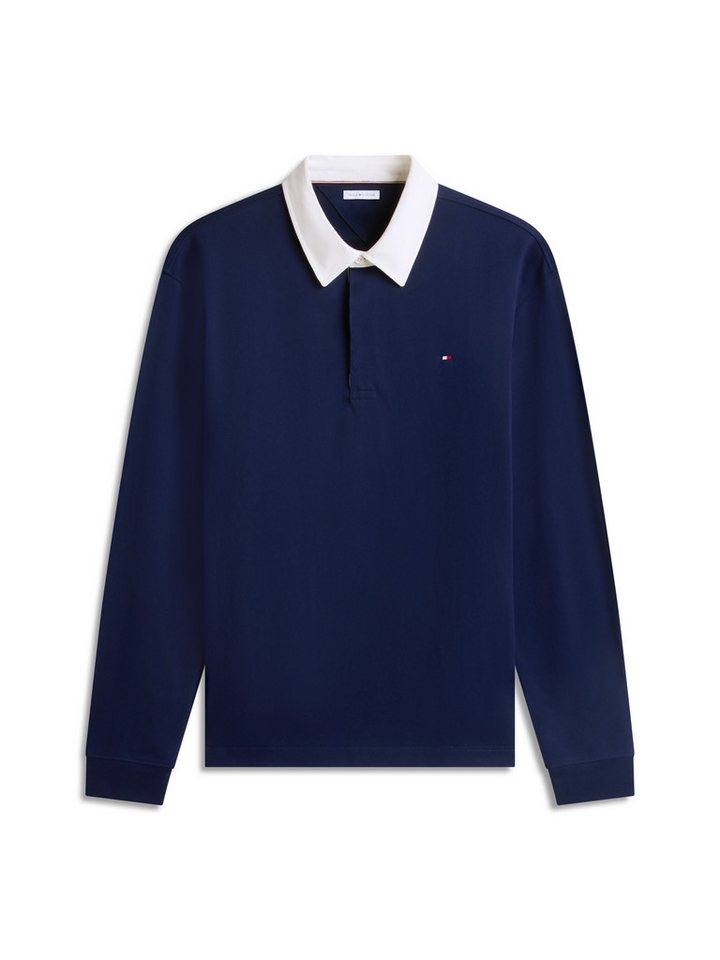 Tommy Hilfiger Big & Tall Rugbyshirt BT-ESSENTIAL SOLID RUGBY Große Größen, kontrastfarbener Kragen