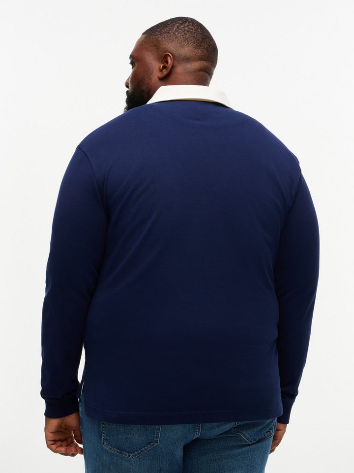 Tommy Hilfiger Big & Tall Rugbyshirt BT-ESSENTIAL SOLID RUGBY Große Größen, kontrastfarbener Kragen Bild 5