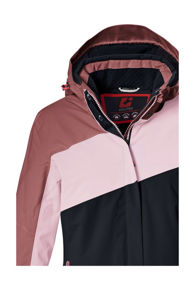 Killtec Skijacke KSW 101 WMN SKI JCKT Wind- und wasserdichte Damenjacke mit Colourblock-Design