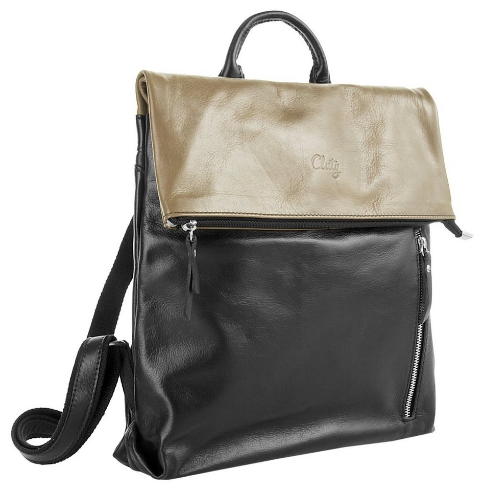 Cluty Cityrucksack CLUTY Damen echt Leder, Made in Italy, echt Leder, Made in Italy