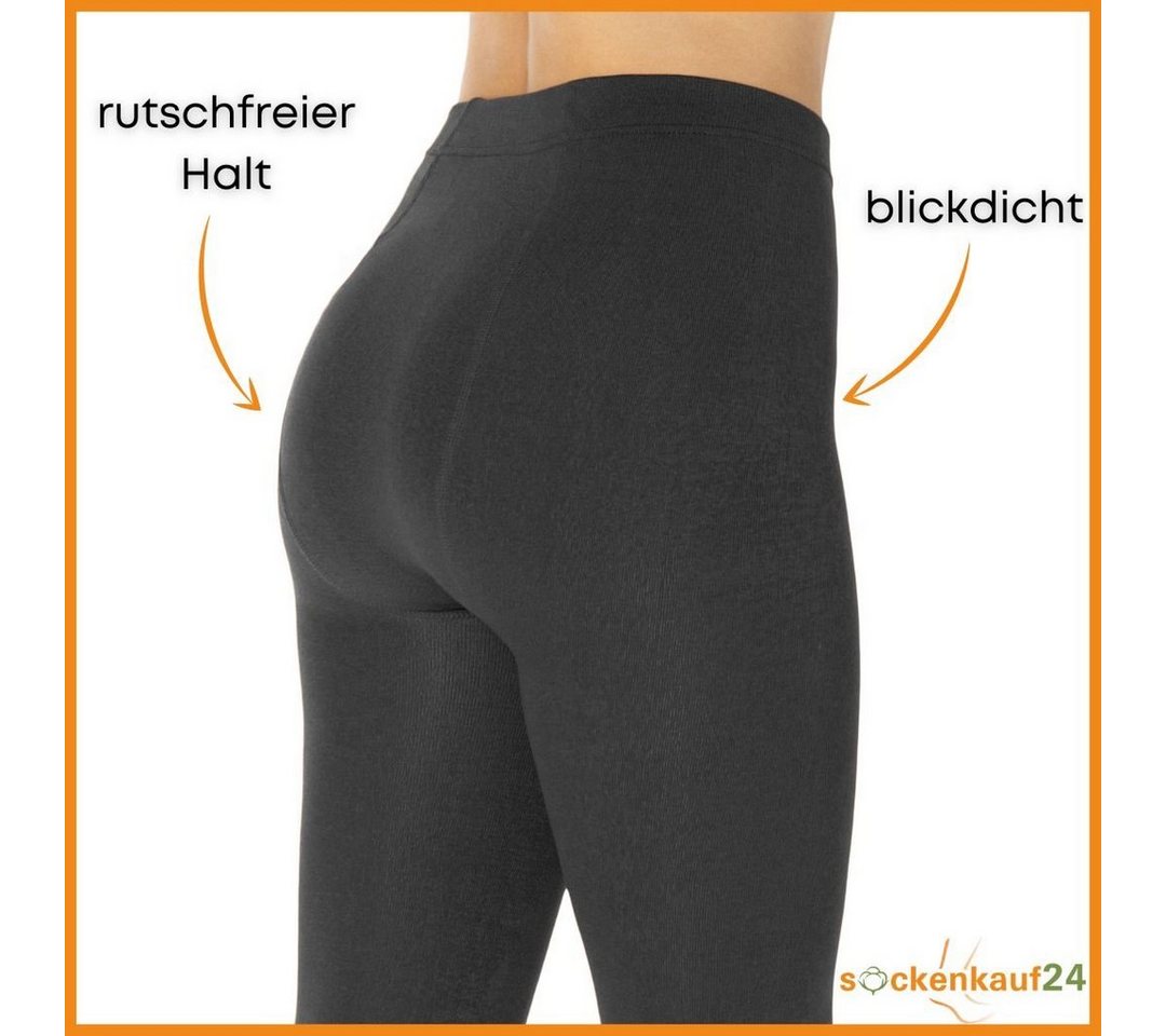 sockenkauf24 Thermostrumpfhose Damen Strumpfhose mit Innenfleece in 10 Farben (Anthrazit 40-42) extra warm Winter Strumpfhose WP Bild 2