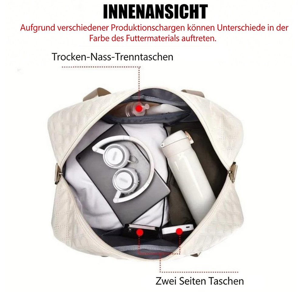 inschimmer Reisetasche Fitnesstasche Handgepäck Tasche Wasserdichte für Flugzeug Reisen Gym Bild 3