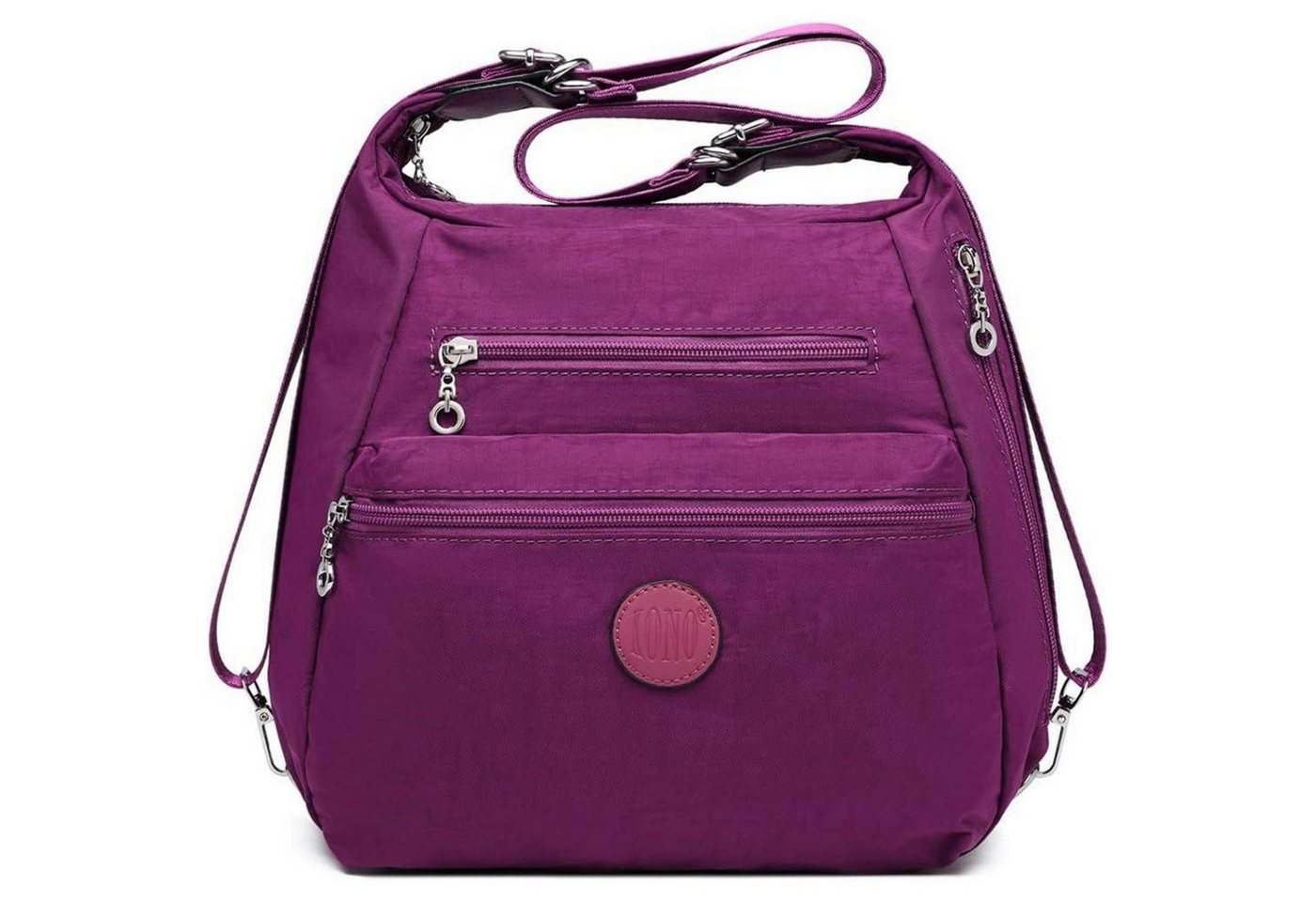 LuxusKollektion Messenger Bag Rucksack Damen Anti Diebstahl Wasserdicht 3in1 Crossbody Violett Bild 2