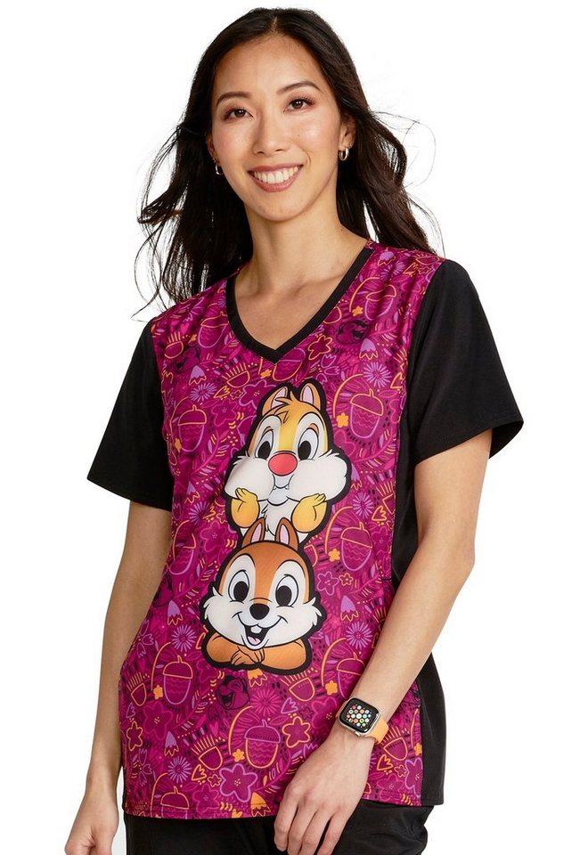 Cherokee Funktionsbluse Bunt bedruckter Damen Kasack "Nuts for Nuts A&B Hörnchen" Kasack mit Motiv Bild 2