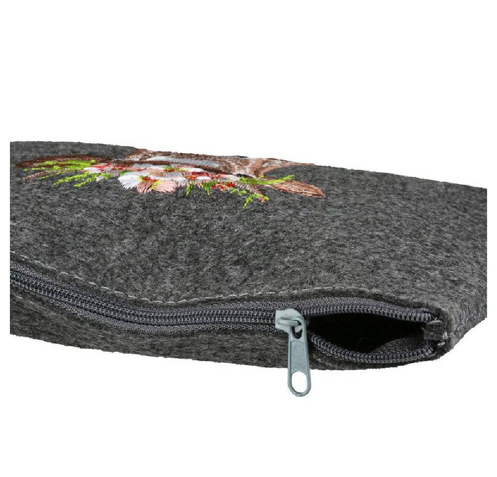GILDE Kosmetiktasche Kosmetiktasche Adelheid mit Kuhmotiv Filz Bild 3