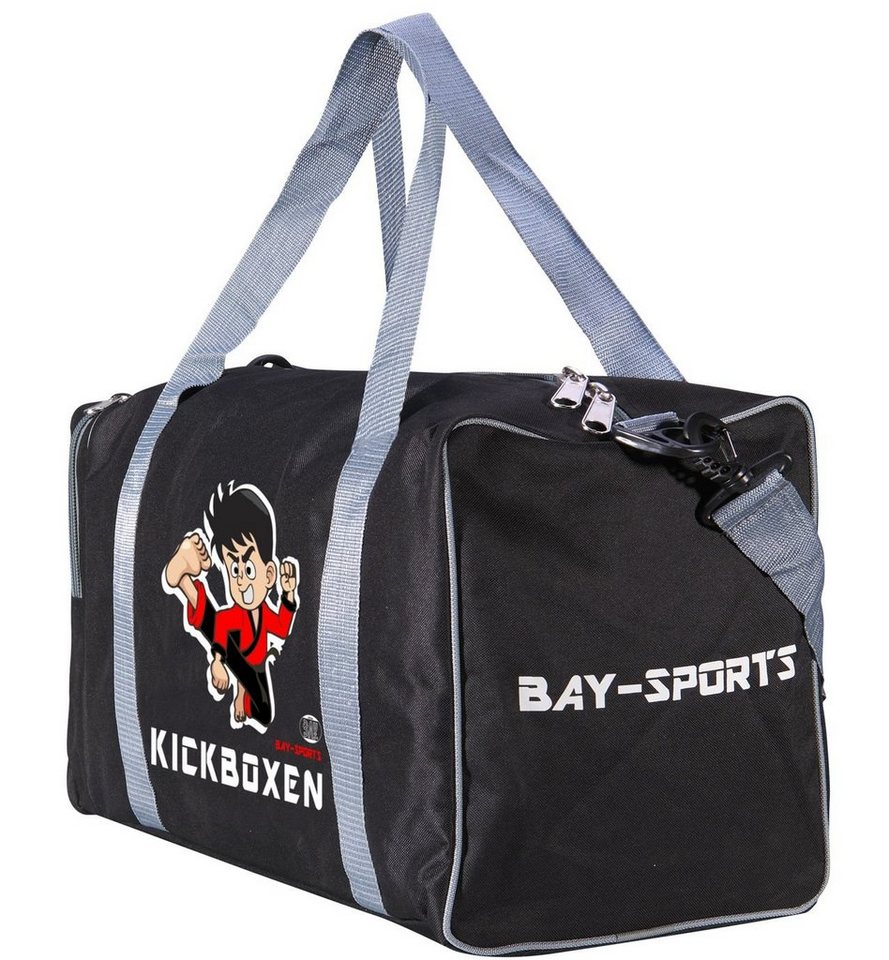 BAY-Sports Sporttasche Sporttasche für Kinder Kickboxen schwarz/grau 50 cm