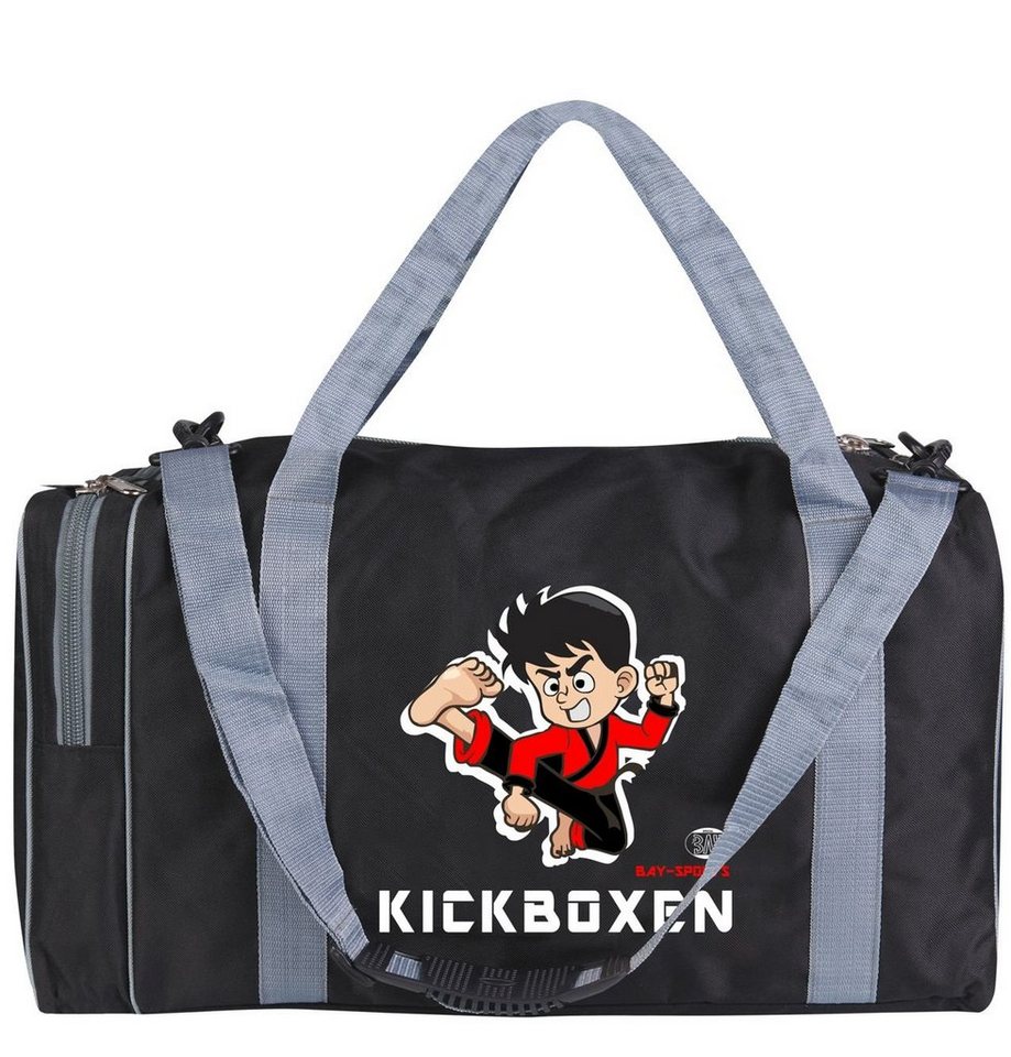 BAY-Sports Sporttasche Sporttasche für Kinder Kickboxen schwarz/grau 50 cm Bild 3