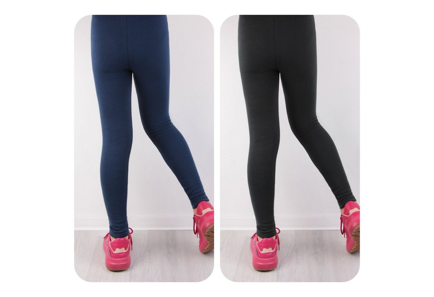 L&K-II Thermoleggings 4602 (1/2/3er-Pack, 2-tlg., 1/2/3er-Set) Winter gefütterte Mädchen Leggings