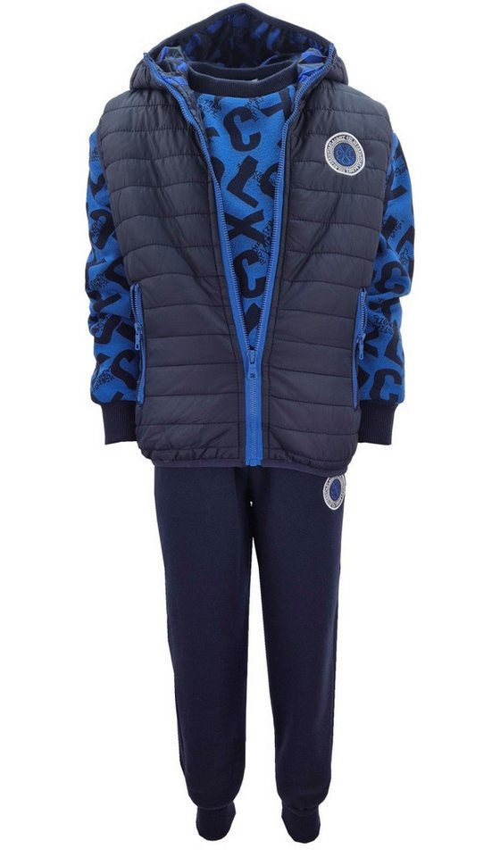 Fashion Boy Sweatanzug Freizeitset mit Weste, Kapuzen Jacke, Sweatshirt + Jogginghose, JF014 Bild 2