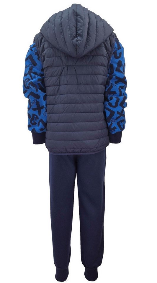 Fashion Boy Sweatanzug Freizeitset mit Weste, Kapuzen Jacke, Sweatshirt + Jogginghose, JF014 Bild 3